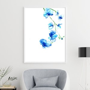 Orchids Watercolor Painting Downloadable Digital Wall Art and Home Decor
