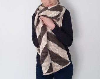 CROCHET SHAWL PATTERN, Crochet Scarf, Crochet Wrap, For Women, Tunisian Crochet, Rectangle, Blanket Scarf, Cozy