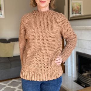 CROCHET SWEATER pattern, Crochet Pullover, Crochet Sweater For Women, Easy Crochet Pullover, Jumper, Chunky Sweater, Bulky Yarn image 2