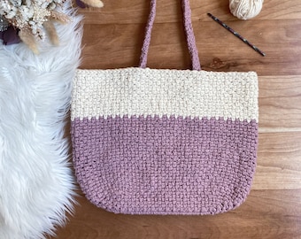 CROCHET TOTE Bag Pattern, Chunky Crochet Bag, Shopping Bag, Crochet Tote, Market Bag, Shoulder Bag, Crochet Straps