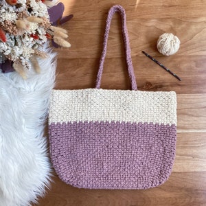 CROCHET TOTE Bag Pattern, Chunky Crochet Bag, Shopping Bag, Crochet Tote, Market Bag, Shoulder Bag, Crochet Straps