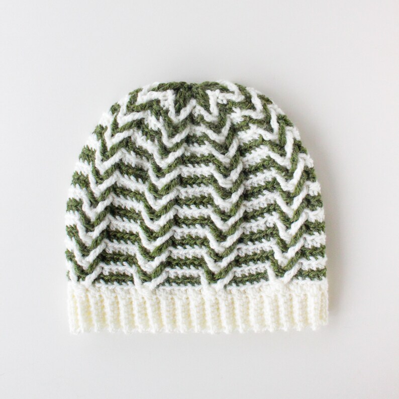 Striped CROCHET HAT PATTERN, Crochet Beanie, Baby, Kids, Woman, Man, Unisex, Unique Hat image 7