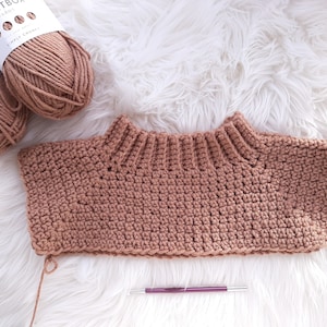 CROCHET SWEATER pattern, Crochet Pullover, Crochet Sweater For Women, Easy Crochet Pullover, Jumper, Chunky Sweater, Bulky Yarn image 5