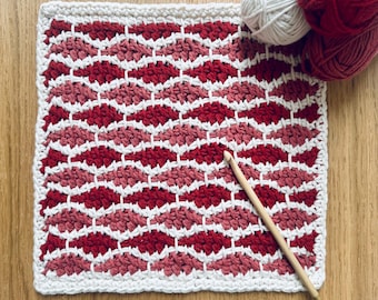 Tunisian Crochet Dishcloth Pattern, Tunisian Crochet Washcloth, Crochet Dish Towel, Crochet Tea Towel, Crochet Kitchen Towel, Crochet Gift