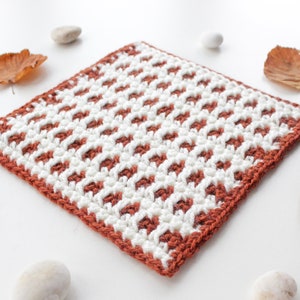 CROCHET AFGHAN SQUARE pattern, crochet blanket square, mosaic crochet square, striped crochet square