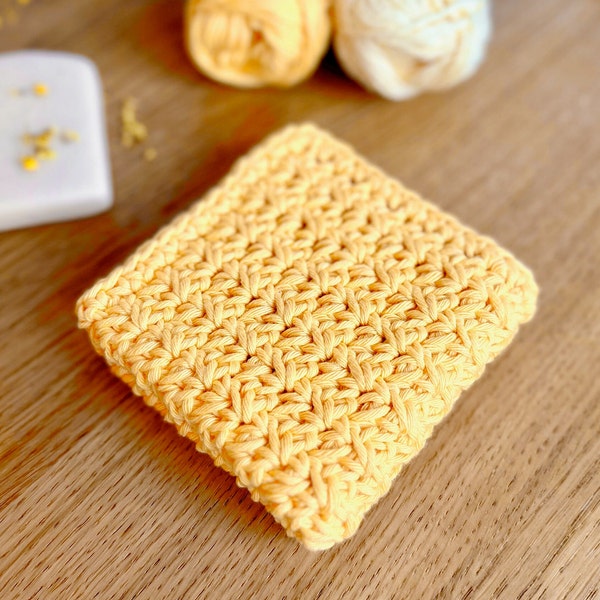 EASY CROCHET DISHCLOTH Pattern, Crochet Washcloth, Crochet Dish Towel, Crochet Tea Towel, Crochet Kitchen Towel, Easy Crochet Gift, Video