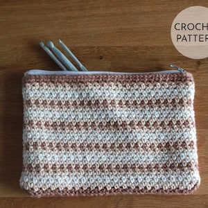 CROCHET PATTERN, Crochet Zipper Pouch, Crochet Pouch Pattern, Crochet Clutch Pattern, DIY Zipper Pouch, Crochet Clutch, Crochet Pouch