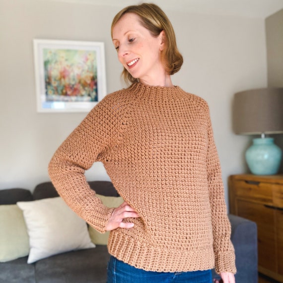Patron SUETER DE CROCHET Jersey de Ganchillo Sueter de Ganchillo para Mujer Jersey de Ganchillo Facil Jersey Sueter Grueso Hilo Voluminoso Etsy Espana