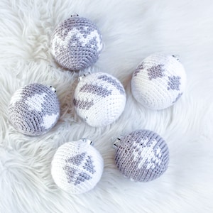 CROCHET BAUBLE BUNDLE, Christmas Crochet, Ornament, Decoration, Holiday, Handmade image 2