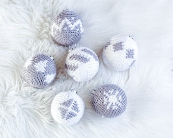 CROCHET BAUBLE BUNDLE, Christmas Crochet, Ornament, Decoration, Holiday, Handmade