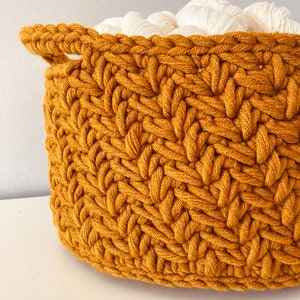 CROCHET BASKET, Crochet Pattern, Chunky Basket, Crochet Storage, Unique Crochet Basket, Crochet for Home image 6