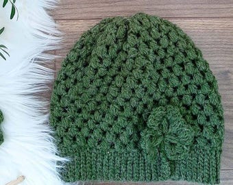 St Patricks Day Crochet Pattern, Shamrock Crochet Hat, Shamrock Hat Pattern, Crochet Shamrock, Irish Hat Pattern