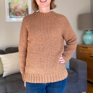 CROCHET SWEATER pattern, Crochet Pullover, Crochet Sweater For Women, Easy Crochet Pullover, Jumper, Chunky Sweater, Bulky Yarn image 4