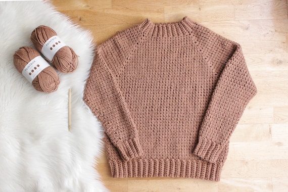 Crochet sweater bulky hotsell