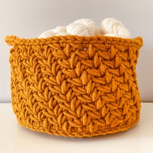 CROCHET BASKET, Crochet Pattern, Chunky Basket, Crochet Storage, Unique Crochet Basket, Crochet for Home