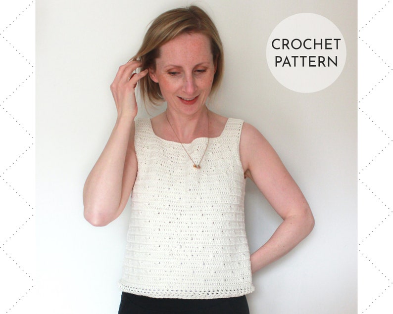 CROCHET PATTERN, Tank Top Pattern, Crochet Tank Top Pattern, Crochet, Crochet Tank Pattern, Crochet Top Pattern, Crochet Top Women zdjęcie 1