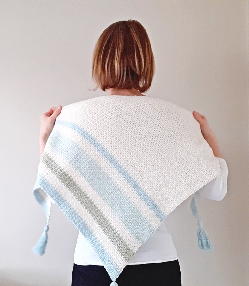 CROCHET PATTERN, Crochet Shawl Pattern, Crochet, Spring Shawl Pattern, Easy Crochet Shawl, Simple Shawl Pattern, Women's Shawl, Simple Shawl image 3