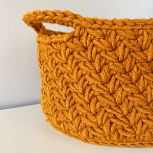 CROCHET BASKET, Crochet Pattern, Chunky Basket, Crochet Storage, Unique Crochet Basket, Crochet for Home image 5