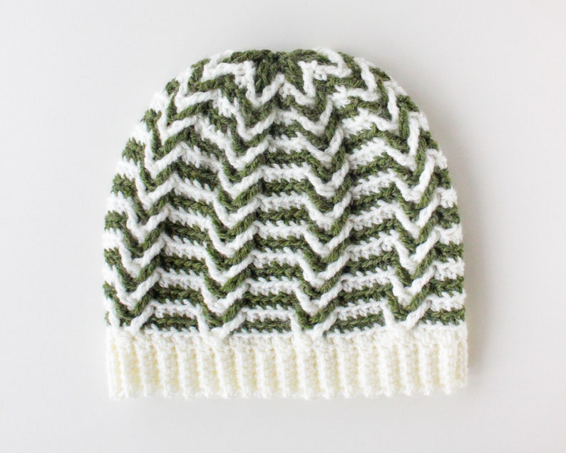 Striped CROCHET HAT PATTERN, Crochet Beanie, Baby, Kids, Woman, Man, Unisex, Unique Hat image 1