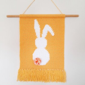 CROCHET PATTERN, Easter Crochet Pattern, Crochet Wall Hanging, Crochet, Easter DIY, Easter Home Decor, Crochet Bunny, Crochet Wall Decor image 4