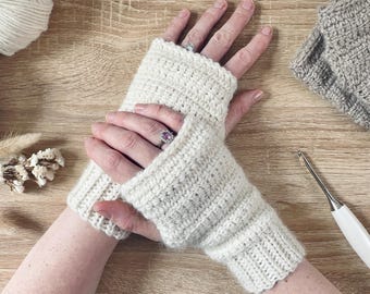 Crochet Wrist Warmers, Crochet Pattern, Fingerless Gloves, Fingerless Mittens, Easy Crochet Mittens, Crochet Gift, Child, Tween, Adult Sizes