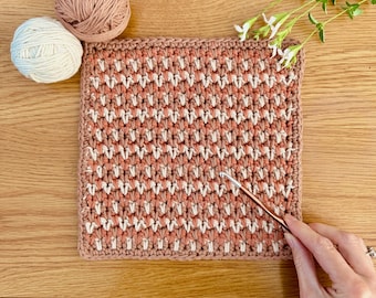 Farmhouse CROCHET DISHCLOTH Pattern, Crochet Washcloth, Crochet Dish Towel, Crochet Tea Towel, Crochet Kitchen, DIY Washcloth, Handmade Gift