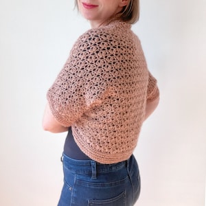 CROCHET BOLERO Pattern, Lace Shrug, Cocoon Cardigan, Lightweight Cardigan, Crochet Cardigan For Women, Easy Crochet Cardigan, Summer Crochet