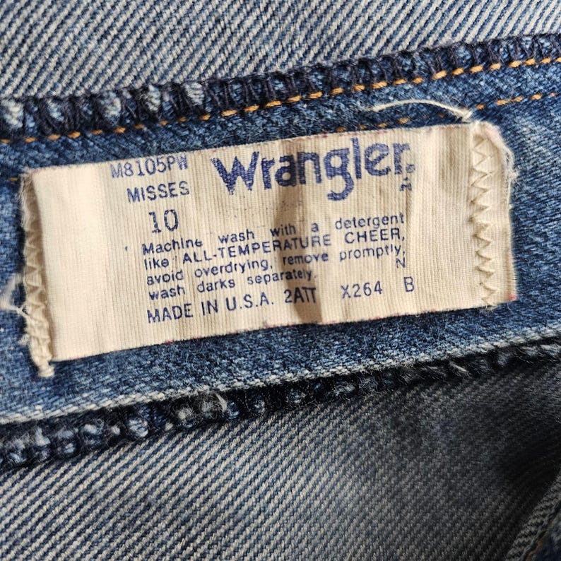 Wrangler Vintage Jeans Women Sz 6 80s Blue Tapered High Rise Western Retro Farm imagem 10