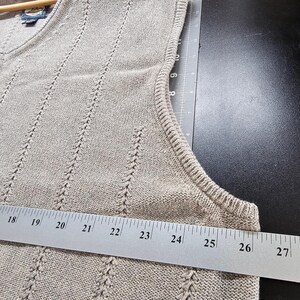 Vintage Tommy Bahama Sweater Vest Mens XXL 90s Knit Tan Preppy Academia Grandpa image 9