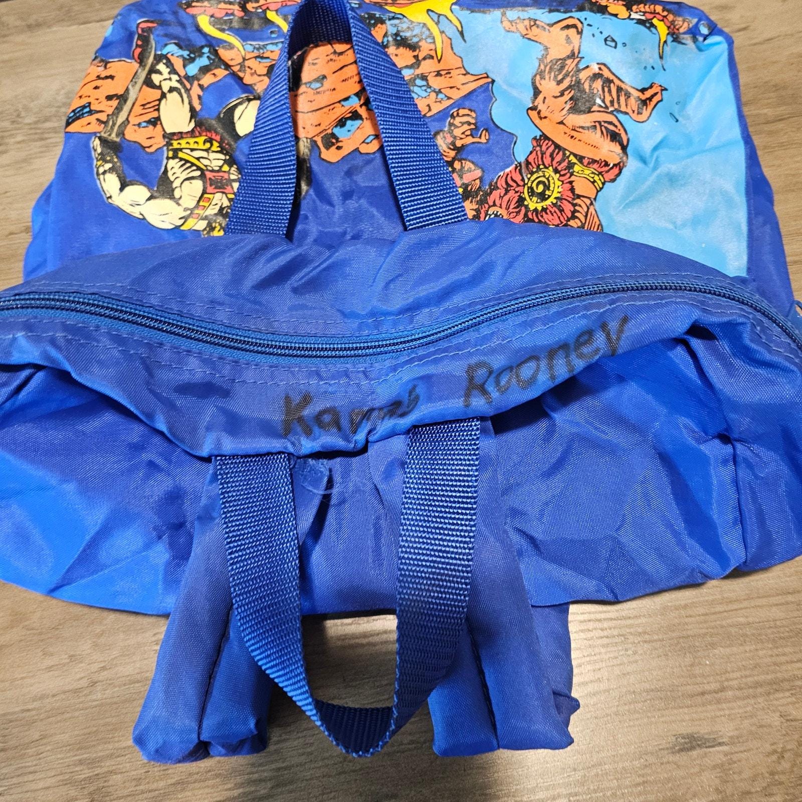 Vintage He-man Masters of the Universe Backpack 1984 Blue Mattel Beast ...