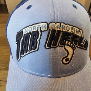 Vintage North Carolina Tar Heels Strapback Hat Cap Blue UNC Two Tone NCAA Retro image 2