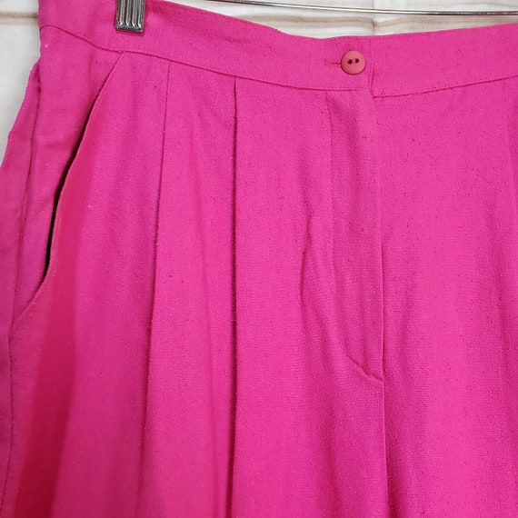 Vintage 90s Georgiou Silk Pleated High Rise Pink … - image 4