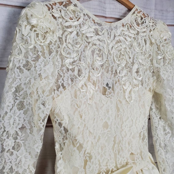 Niki Vintage Dress Womens Size 8 Retro 80s Lace C… - image 3