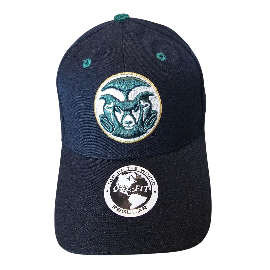 Vintage Colorado State Rams Fitted Hat Cap 90s Black Green Retro CO ...