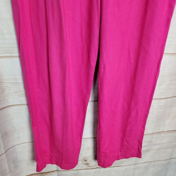 Vintage 90s Georgiou Silk Pleated High Rise Pink … - image 3