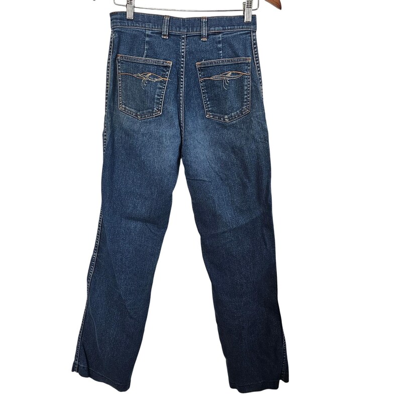 Wrangler Vintage Jeans Women Sz 6 80s Blue Tapered High Rise Western Retro Farm imagem 2