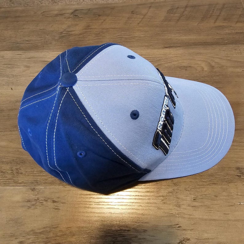 Vintage North Carolina Tar Heels Strapback Hat Cap Blue UNC Two Tone NCAA Retro image 6