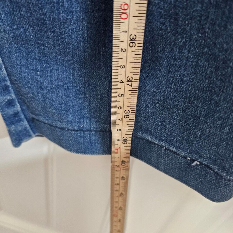 Wrangler Vintage Jeans Women Sz 6 80s Blue Tapered High Rise Western Retro Farm imagem 7