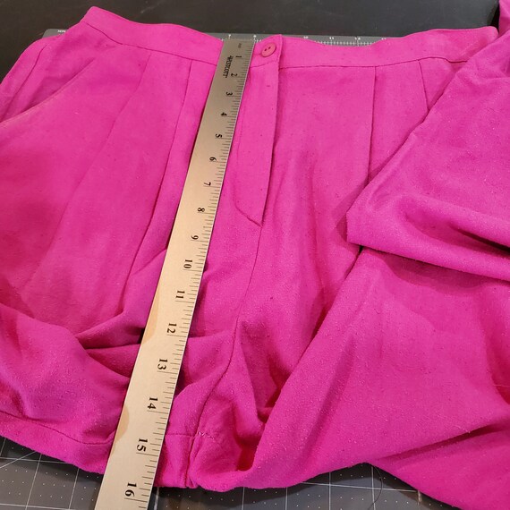 Vintage 90s Georgiou Silk Pleated High Rise Pink … - image 9