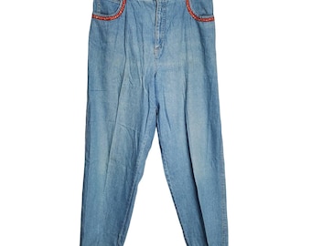 Stonebridge Jeans Womens Size 14 Vintage 90s Mom Jeans High Rise Straight Leg