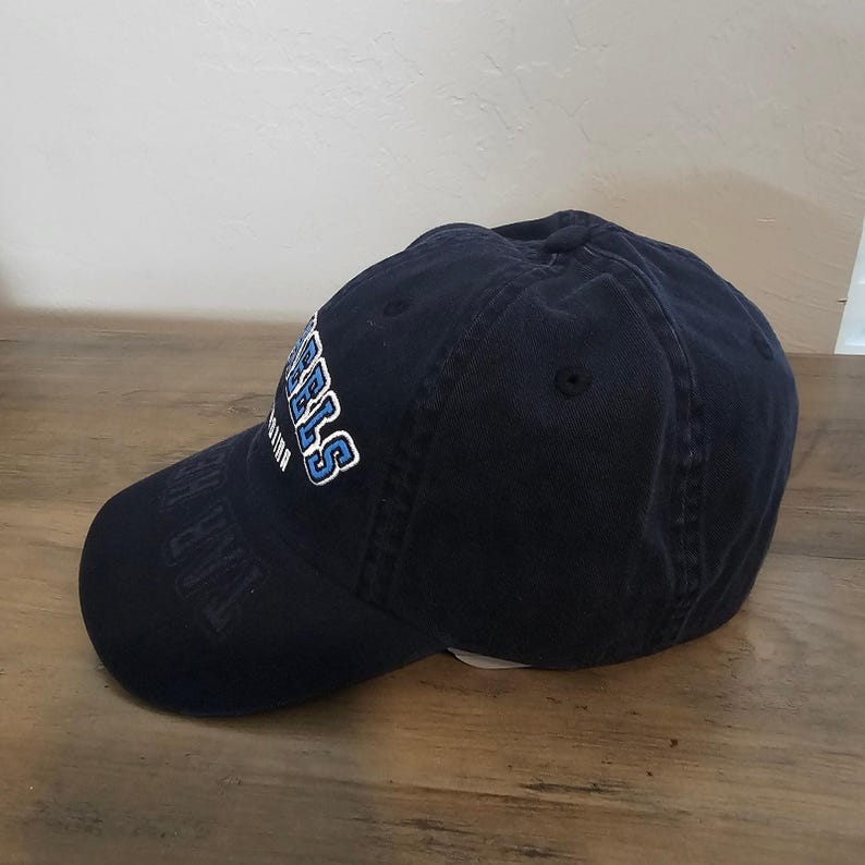 Vintage North Carolina Tar Heels Fitted Hat Cap Size 7 1/8 Blue UNC NCAA Retro afbeelding 4