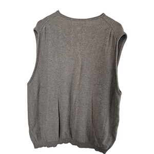 Vintage Tommy Bahama Sweater Vest Mens XXL 90s Knit Tan Preppy Academia Grandpa image 2