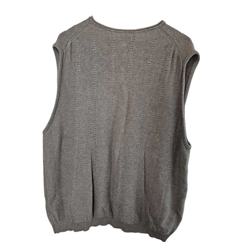 Vintage Tommy Bahama Sweater Vest Mens XXL 90s Knit Tan Preppy Academia Grandpa image 2