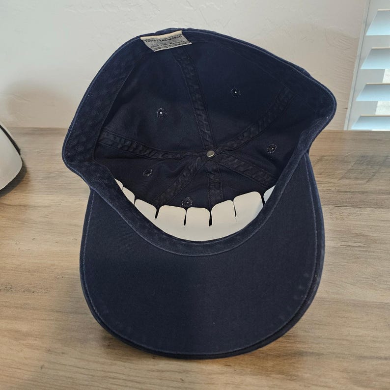 Vintage North Carolina Tar Heels Fitted Hat Cap Size 7 1/8 Blue UNC NCAA Retro afbeelding 8