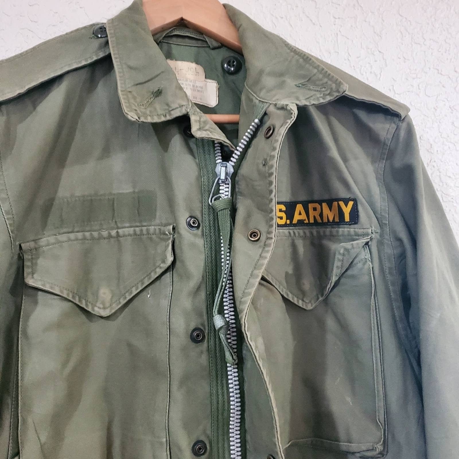 Vintage 60's U.S. Army Olive Green Field Coat Jacket Regular Size Small ...