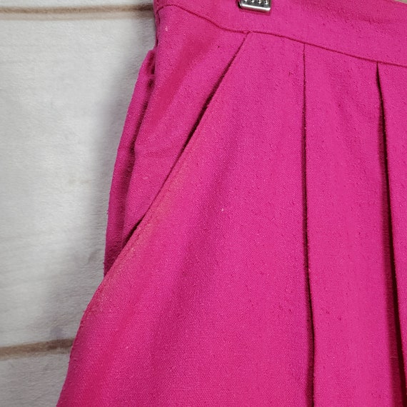 Vintage 90s Georgiou Silk Pleated High Rise Pink … - image 5