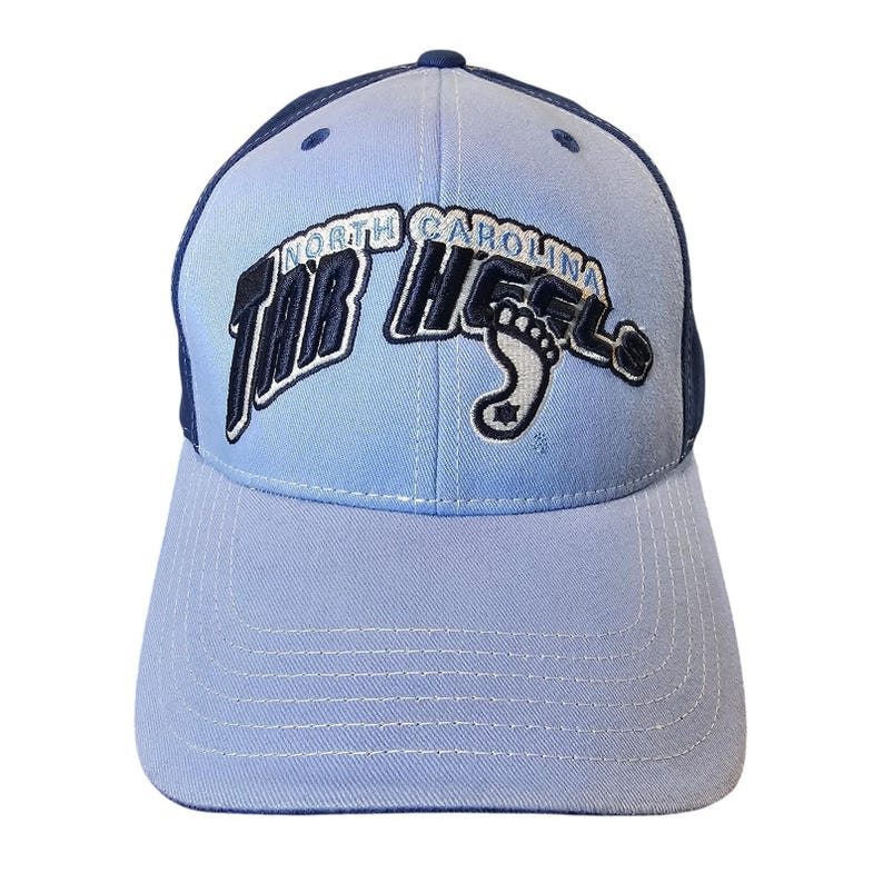 Vintage North Carolina Tar Heels Strapback Hat Cap Blue UNC Two Tone NCAA Retro image 1