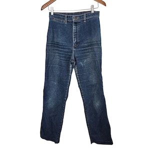 Wrangler Vintage Jeans Women Sz 6 80s Blue Tapered High Rise Western Retro Farm imagem 1