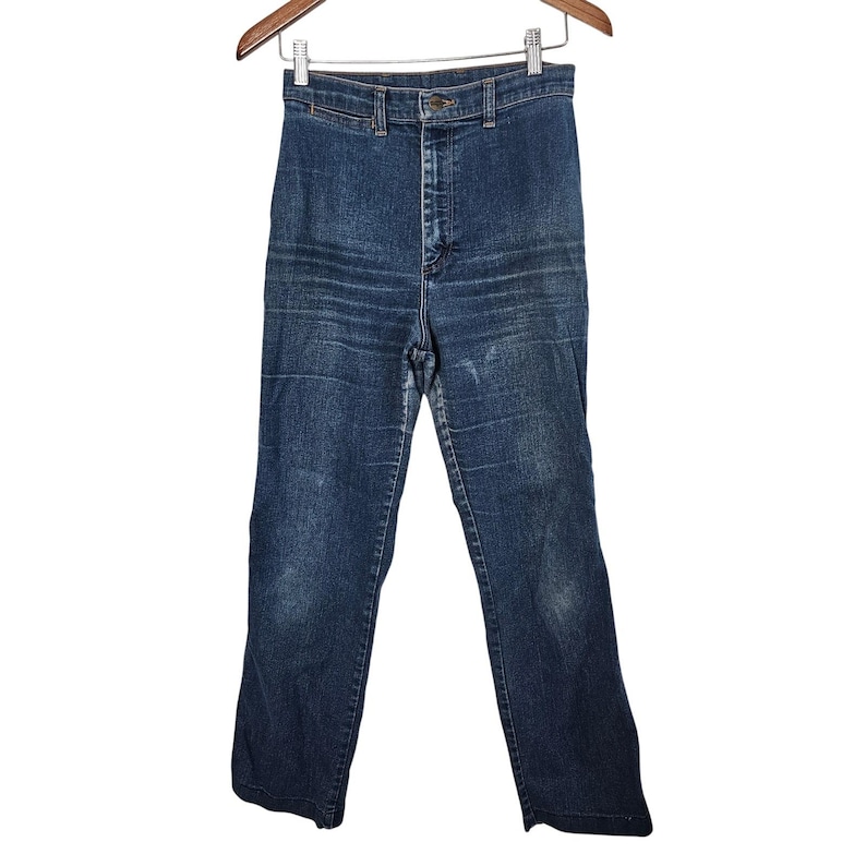 Wrangler Vintage Jeans Women Sz 6 80s Blue Tapered High Rise Western Retro Farm imagem 1