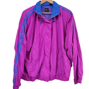 Liz Sport Vintage 90&#39;s Blue Purple Full Zip Windbreaker Size Large